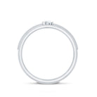 Bezel Set Round Moissanite Mens Wedding Band Ring D-VS1 - Rosec Jewels