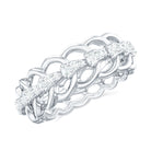 Certified Moissanite Eternity Wedding Band for Women D-VS1 - Rosec Jewels