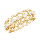 Certified Moissanite Eternity Wedding Band for Women D-VS1 - Rosec Jewels