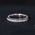 Certified Moissanite Eternity Ring in Channel Setting D-VS1 - Rosec Jewels