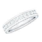 Certified Moissanite Eternity Ring in Channel Setting D-VS1 - Rosec Jewels