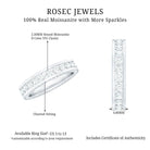 Certified Moissanite Eternity Ring in Channel Setting D-VS1 - Rosec Jewels