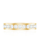 Certified Moissanite Eternity Ring in Channel Setting D-VS1 - Rosec Jewels