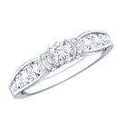 Rosec Jewels-Vintage Style Moissanite Engagement Ring for Women