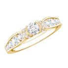 Rosec Jewels-Vintage Style Moissanite Engagement Ring for Women