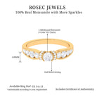 1 CT Graduated Style Moissanite Anniversary Ring Moissanite - ( D-VS1 ) - Color and Clarity - Rosec Jewels