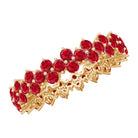 Rosec Jewels-Round Lab Created Ruby Cluster Eternity Ring in Prong Setting
