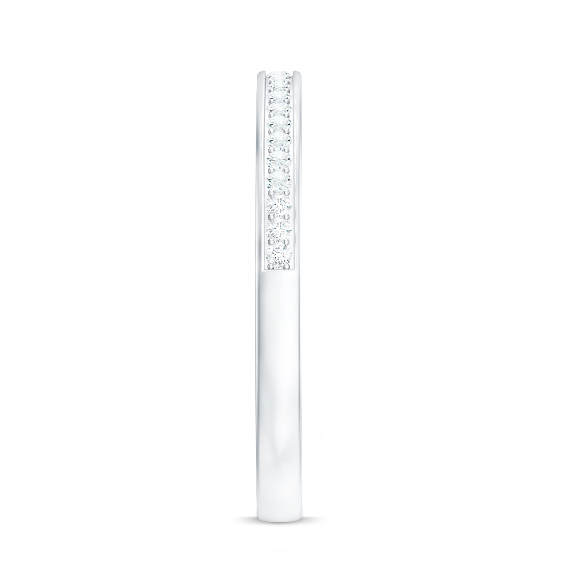 Minimal Moissanite Eternity Band Ring D-VS1 - Rosec Jewels