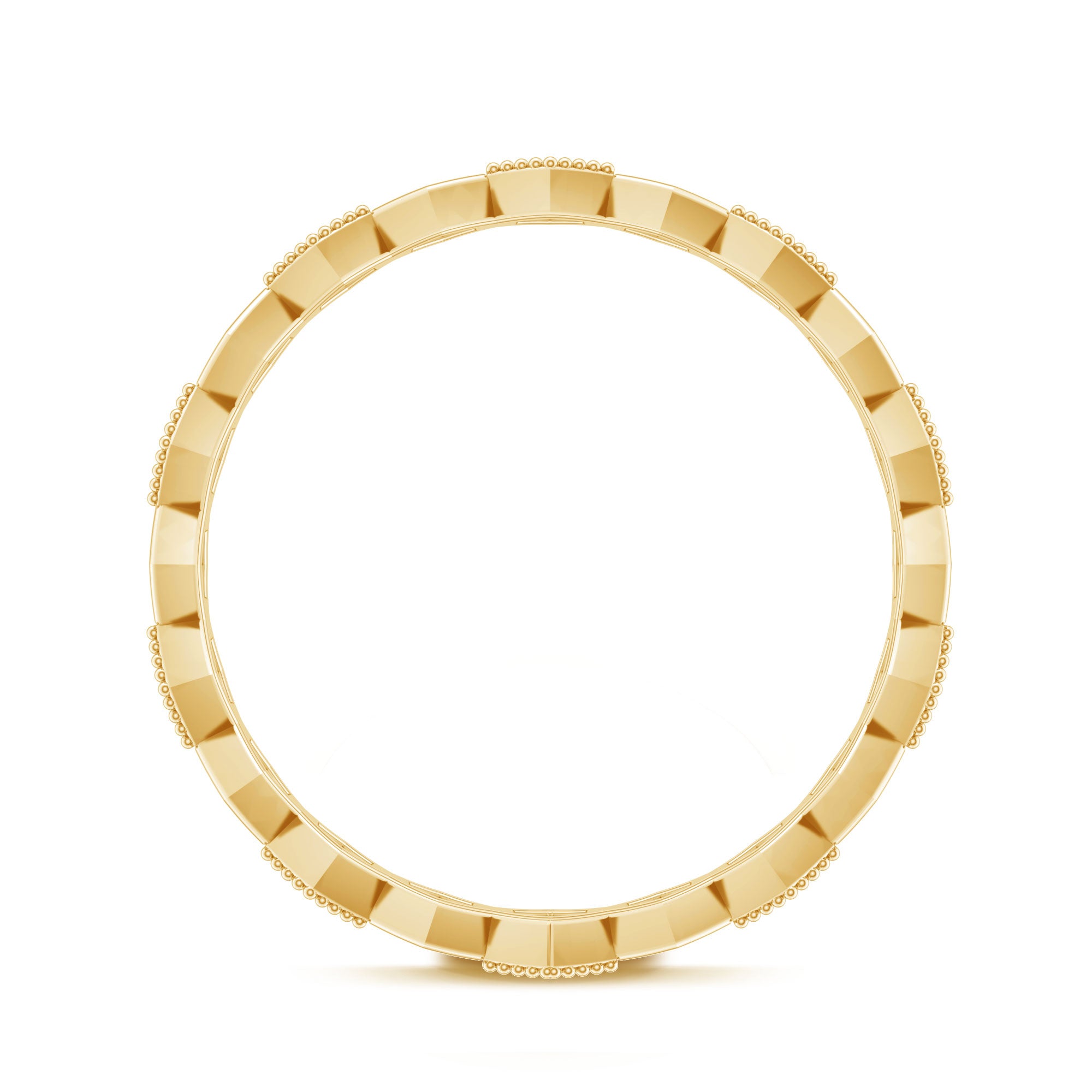 Certified Diamond Geometric Band Ring Natural - ( HI-SI ) - Rosec Jewels