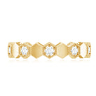Certified Diamond Geometric Band Ring Natural - ( HI-SI ) - Rosec Jewels