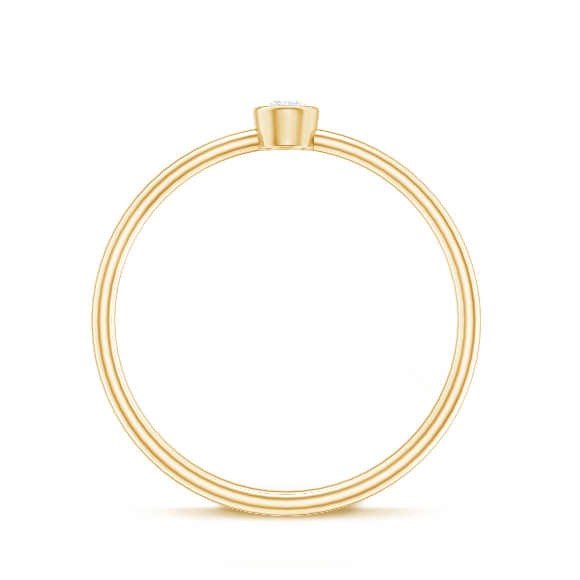 Rosec Jewels-Natural Diamond Dainty Promise Ring in Bezel Setting