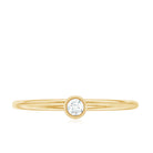 Rosec Jewels-Natural Diamond Dainty Promise Ring in Bezel Setting