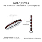 Certified Natural Garnet Eternity Ring in Channel Setting AAA - Rosec Jewels