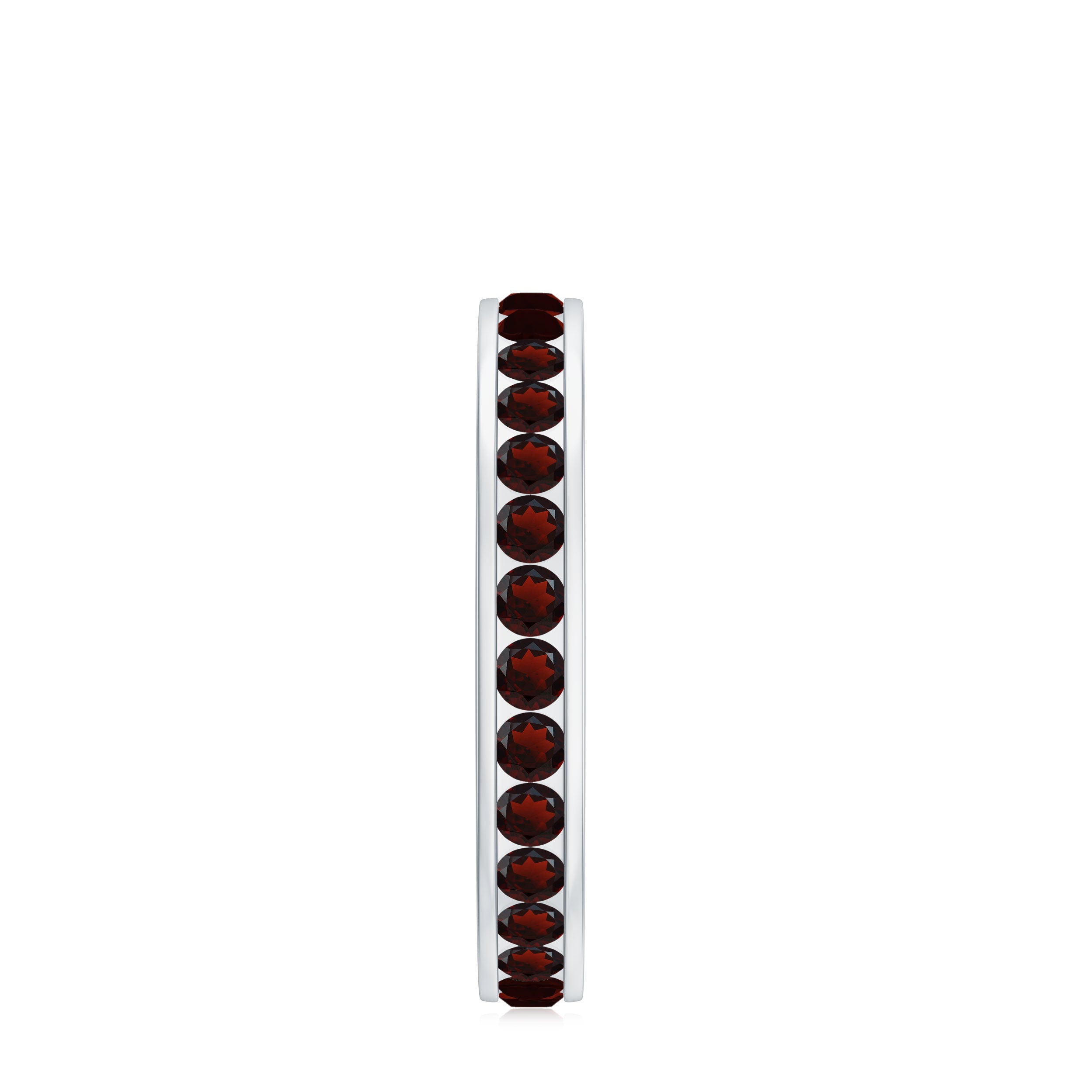 Certified Natural Garnet Eternity Ring in Channel Setting AAA - Rosec Jewels