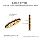 Certified Natural Garnet Eternity Ring in Channel Setting AAA - Rosec Jewels