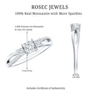 Rosec Jewels-Princess Cut Moissanite Three Stone Engagement Ring
