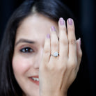 2 Carat Round Moissanite Bypass Engagement Ring D-VS1 - Rosec Jewels