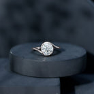 2 Carat Round Moissanite Bypass Engagement Ring D-VS1 - Rosec Jewels