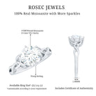 8 MM Round Cut Moissanite Celtic Design Engagement Ring D-VS1 - Rosec Jewels