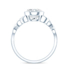 Rosec Jewels-Solitaire Moissanite Celtic Knot Engagement Ring in Bezel Setting