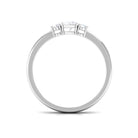 Certified 3 Stone Moissanite Promise Ring for Her D-VS1 - Rosec Jewels