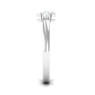 Certified 3 Stone Moissanite Promise Ring for Her D-VS1 - Rosec Jewels