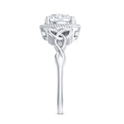 Brilliant Cut Moissanite Engagement Ring with Rope Frame D-VS1 - Rosec Jewels