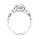 Brilliant Cut Moissanite Engagement Ring with Rope Frame D-VS1 - Rosec Jewels