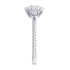 2 CT Moissanite Engagement Ring with Twisted Rope Band D-VS1 - Rosec Jewels