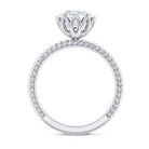 2 CT Moissanite Engagement Ring with Twisted Rope Band D-VS1 - Rosec Jewels