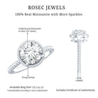 Brilliant Cut 8 MM Moissanite Rope Band Engagement Ring D-VS1 - Rosec Jewels