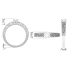 Cubic Zirconia Solitaire Vintage Inspired Filigree Ring in Claw Setting AAAA - Rosec Jewels