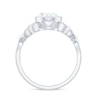 2.25 Carat Pear Shape Moissanite Celtic Knot Engagement Ring D-VS1 - Rosec Jewels