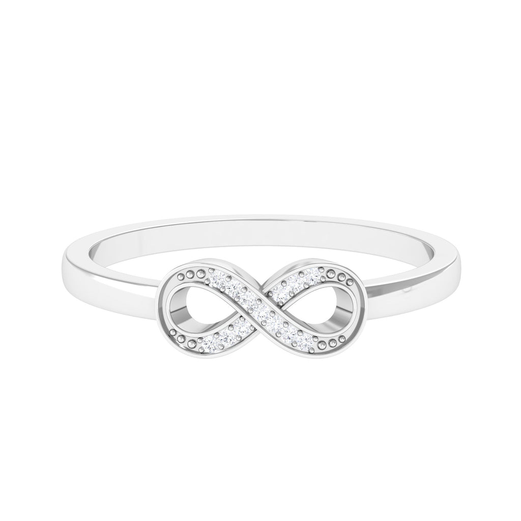 Minimal Diamond Infinity Promise Ring Diamond - ( HI-SI ) - Color and Clarity - Rosec Jewels
