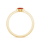 3/4 CT Round Shape Fire Opal Engagement Ring with Diamond AAA - Rosec Jewels