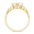 Rosec Jewels-Heart Shape Moissanite Knot Engagement Ring in Bezel Setting