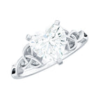 Rosec Jewels-2 CT Heart Shaped Moissanite Celtic Knot Engagement Ring