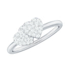 Rosec Jewels-Natural Diamond Double Heart Ring for Promise