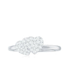 Rosec Jewels-Natural Diamond Double Heart Ring for Promise