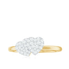 Rosec Jewels-Natural Diamond Double Heart Ring for Promise