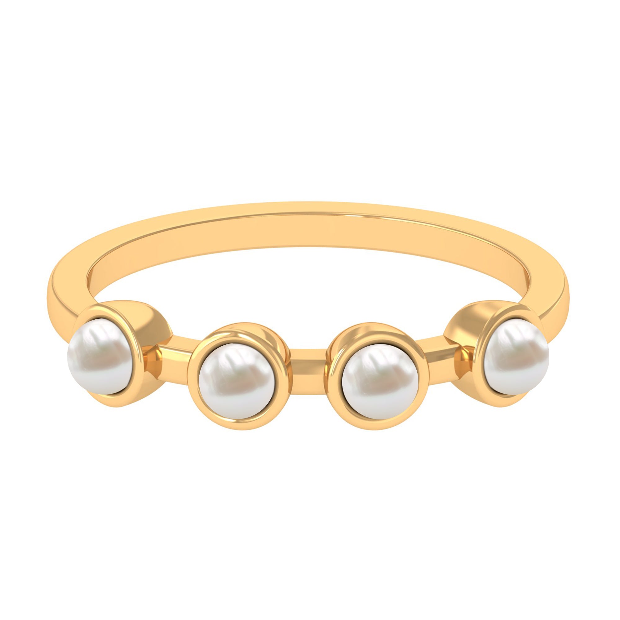 Rosec Jewels-Cultured Freshwater Pearl Promise Ring for Women