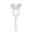 Freshwater Pearl and Diamond Wrap Ring AAA - Rosec Jewels