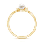 Freshwater Pearl and Diamond Wrap Ring AAA - Rosec Jewels
