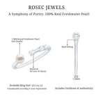Rosec Jewels-Natural 2 Carat Freshwater Pearl Promise Ring with Diamond