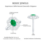 0.7 Carat Oval Emerald Designer Engagement Ring with Diamond AAA - Rosec Jewels
