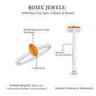 1/2 Ct Fire Opal Marquise Engagement Ring with Diamond AAA - Rosec Jewels