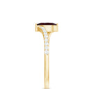 Natural Marquise Garnet Promise Ring with Diamond Bypass Shank AAA - Rosec Jewels