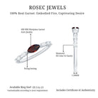 Natural Marquise Garnet Diamond Promise Ring in East West Style AAA - Rosec Jewels