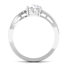 1.50 CT Round Cut Solitaire Zircon Bypass Engagement Ring AAAA - Rosec Jewels
