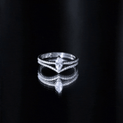 Certified Marquise Cut Zircon Wedding Ring Set for Women AAAA - Rosec Jewels